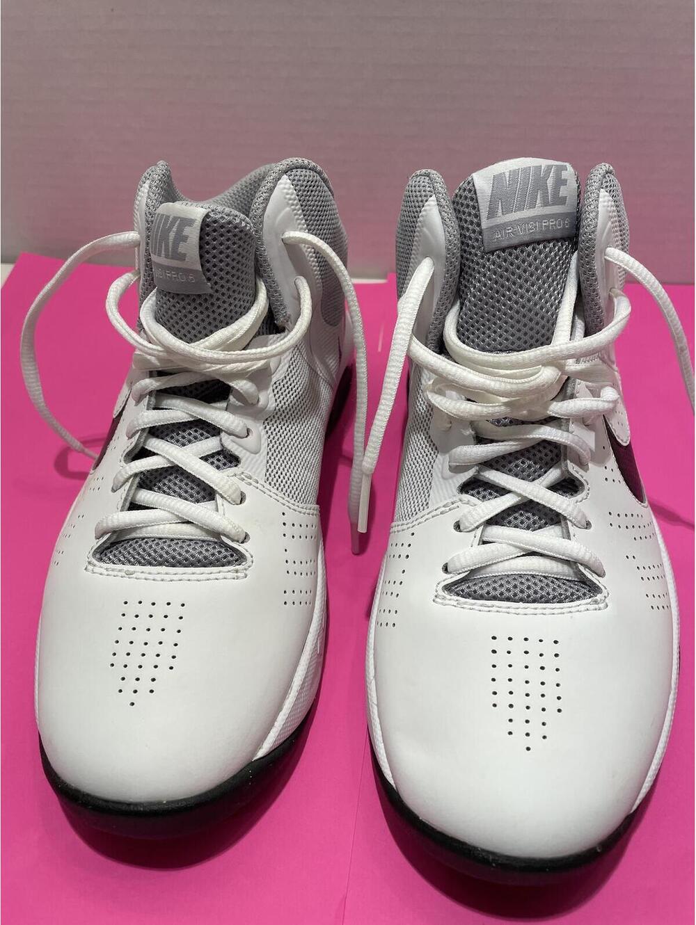 Women’s Nike Air Visible Pro 6 Basketball Shoes White Gray